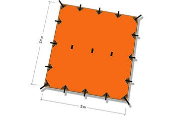 Płachta biwakowa - Tarp Superlight 3x2.9 - DD Hammocks - Orange