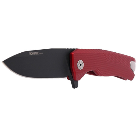 Nóż składany LionSteel ROK Aluminium Red, Black Blade (ROK A RB)