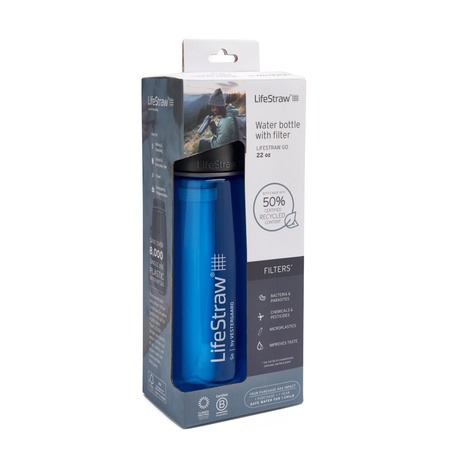 Butelka z filtrem do wody z 2-stopniową filtracją LifeStraw Go 0.65L - Coral