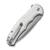 Nóż składany Civivi Button Lock Praxis Silver Aluminium, Satin Nitro-V (C18026E-2)