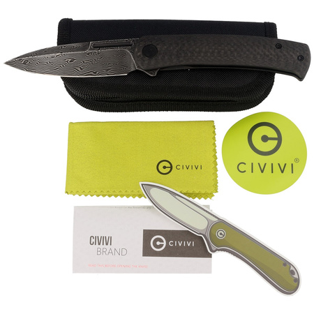 Nóż Civivi Cetos Twill Carbon Fiber / Stainless, Damascus (C21025B-DS1)