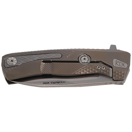 Nóż składany LionSteel ROK Titanium Bronze, Satin Blade (ROK B)