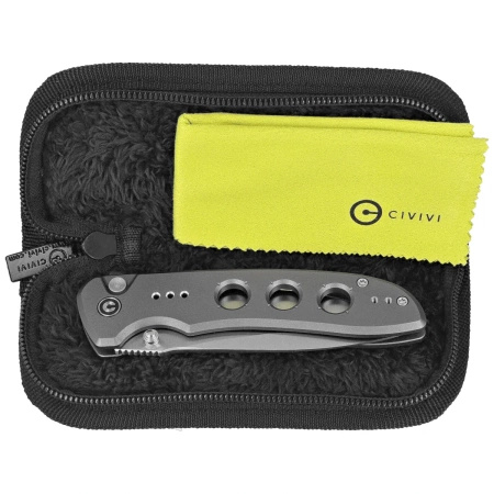 Nóż składany Civivi Hyperpulse Gray Aluminium, Satin 14C28N (C23087A-3)