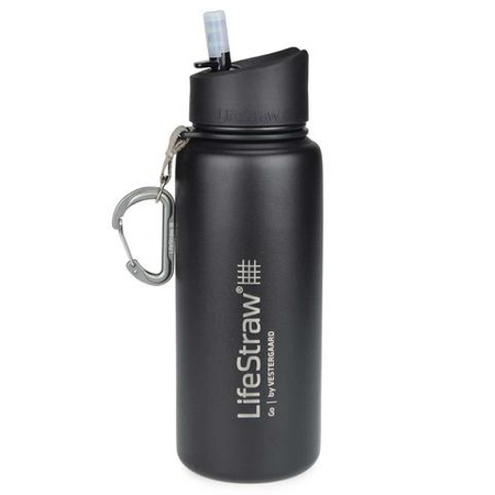 Butelka termiczna z filtrem do wody z 2-stopniową filtracją LifeStraw Go Stainless Steel - Black