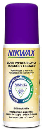 Nikwax - Impregnat Wosk do skóry licowej - Płynny - Bezbarwny - 100 ml - gąbka