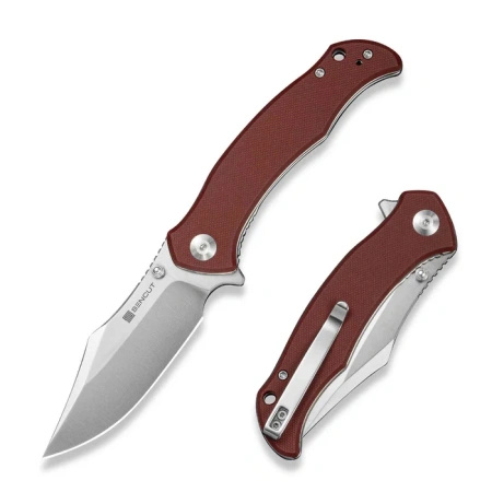 Sencut - Nóż składany Tauron Burgundy G10, Satin D2 (S25060-2)