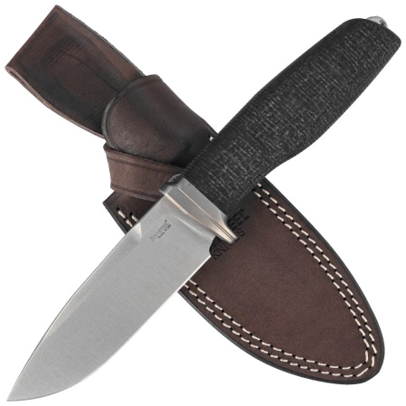 Nóż LionSteel Acha Black Burlap Micarta, Satin Niolox by Molletta (AH BLB)