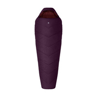 Alpinus - Śpiwór Fiber Pro WS 1100 dla leworęcznych - burgundowy