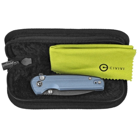 Nóż składany Civivi Knife Mini Shakan Blue Aluminum, Damascus (C20052F-DS1)