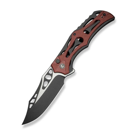 Nóż składany Civivi Biophase  Black Aluminium / Burgundy G10, Black Stonewashed Nitro-V (C23083C-1)