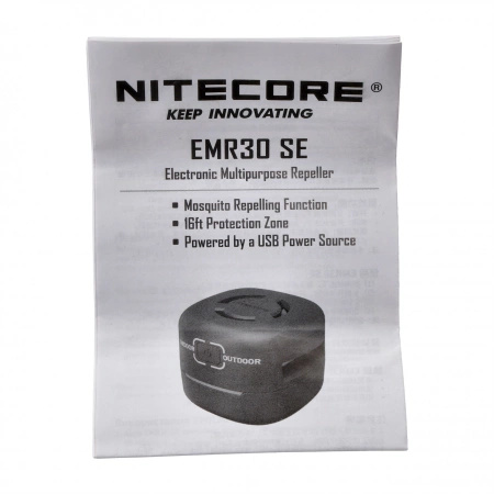 Bezprzewodowy odstraszacz komarów Nitecore EMR30 SE czarny
