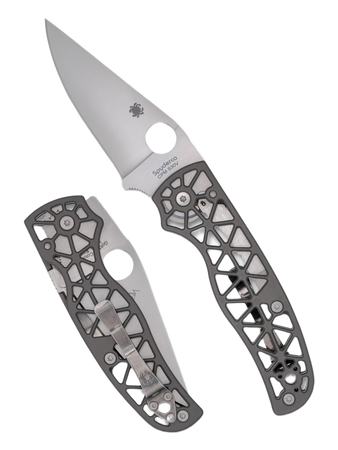 Nóż składany Spyderco Edgerati Gray Aluminium, Satin CPM S30V by Sal Glesser (C266ALP)