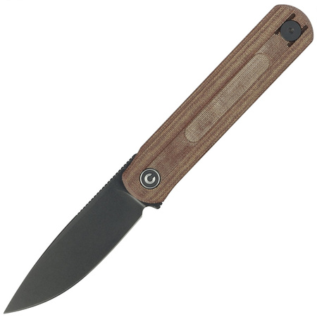 Nóż Civivi Foldis Brown Linen Micarta, Black Stonewashed Nitro-V by Ostap Hel (C21044-2)