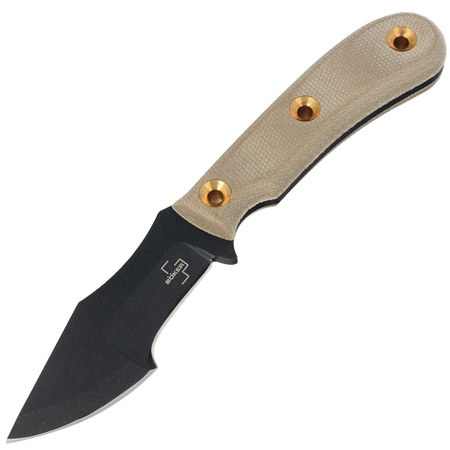 Böker Plus - Nóż Micro Tracker Brown Micarta, Black 1095 by Dave Wenger (02BO076)