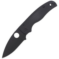 Nóż składany Spyderco Shaman G-10 Black / Black Blade Plain (C229GPBK)