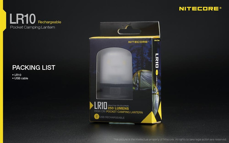 Latarka kempingowa Nitecore LR10 - Oliwka 250 Lumenów