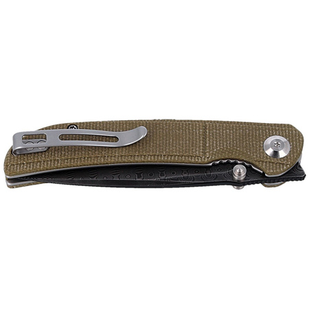 Nóż CIVIVI Imperium Olive Micarta, Black Damascus (C2107DS-2)