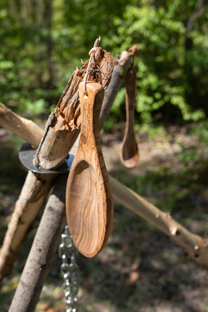 Talerzyk - płaska miseczka z drewna oliwnego 23 cm - Petromax - ręcznie robiona