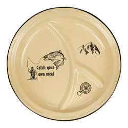 Fosco Industries - Talerz emaliowany z 3 przegrodami - Catch your own meal
