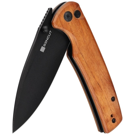 Nóż składany Sencut Sachse Guibourtia Wood, Black Stonewashed 9Cr18MoV (S21007-6)