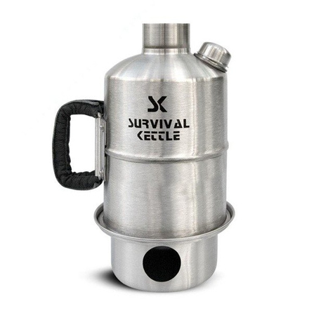 Czajnik Survival Kettle Silver Steel 1.2L Stalowy