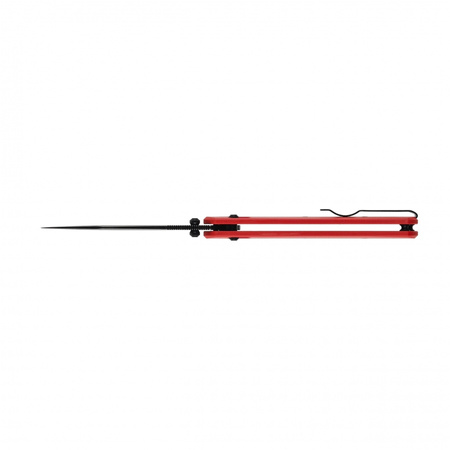 KNIVESPL - Nóż składany The First Sandvik 14C28N, czerwone G10, czarna powłoka PVD