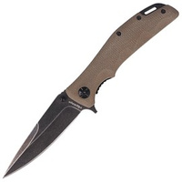 Nóż składany FOX Edge Mandatory Fun Tan Micarta, Stonewashed (FE-025)