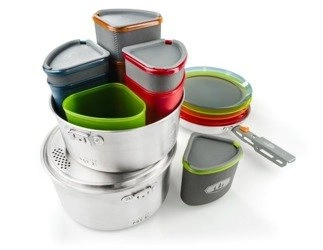 Menażka - Zestaw naczyń do gotowania - GSI Glacier Stainless Camper