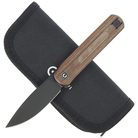 Nóż Civivi Foldis Brown Linen Micarta, Black Stonewashed Nitro-V by Ostap Hel (C21044-2)