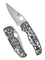 Nóż składany Spyderco Edgerati Gray Aluminium, Satin CPM S30V by Sal Glesser (C266ALP)
