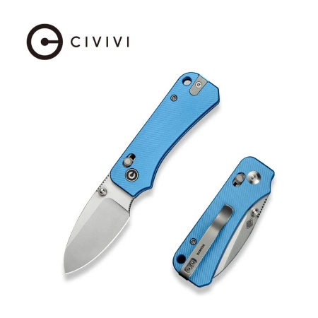 Nóż składany CIVIVI Baby Banter 2 Blue Aluminium, Satin Nitro-V by Ben Petersen (C23074-1)