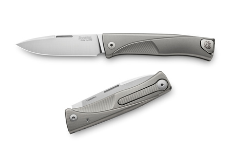 Nóż składany LionSteel Thrill Grey Titanium, Satin M390 by Molletta (TL GY)