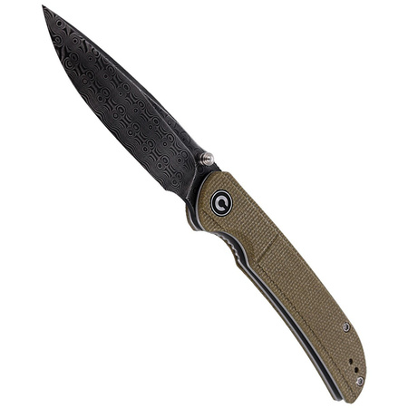 Nóż CIVIVI Imperium Olive Micarta, Black Damascus (C2107DS-2)