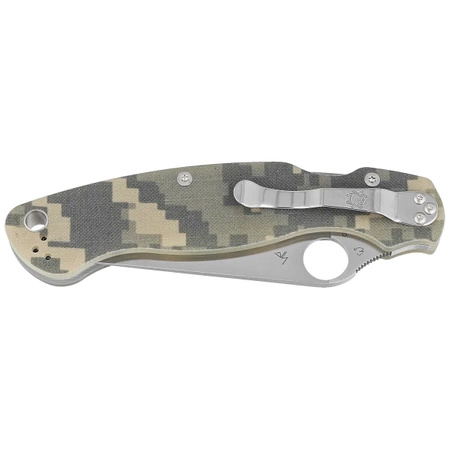 Nóż składany Spyderco Military 2 Camo G10, Satin Plain CPM S30V by Sal, Eric Glesser (C36GPCMO2)