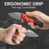 Nóż Civivi Typhoeus Red/Black Aluminium, Damascus (C21036-DS1)