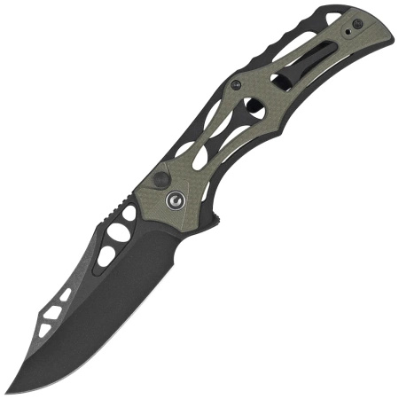 Nóż składany Civivi Biophase Black Aluminium / OD Green G10, Black Stonewashed Nitro-V (C23083C-2)