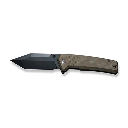 Nóż składany Civivi Bhaltair Green Burlap Micarta, Black 14C28N (C23024-3)