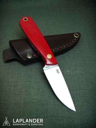 Nóż Brisa Necker 70 Flat - Red Micarta - Skórzana pochwa
