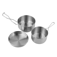 Menażka turystyczna stalowa 3-częściowa - Mil-Tec