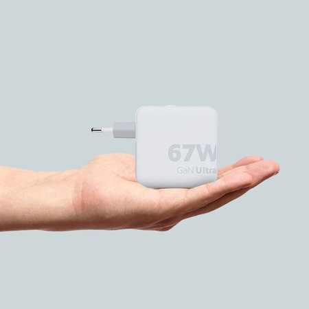 XTORM Ładowarka turystyczna 67W GaN kabel USB-C PD biała (XXVC2067)