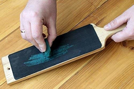 Dwustronny pas skórzany Strop do ostrzenia - Duży z pastą - BeaverCraft LS1P1