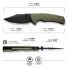 Nóż składany Civivi Vexillum OD Green G10, Black Stonewashed Nitro-V (C23003D-2)