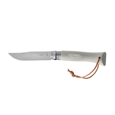 Nóż Opinel Colorama 06 inox grab szary z rzemieniem