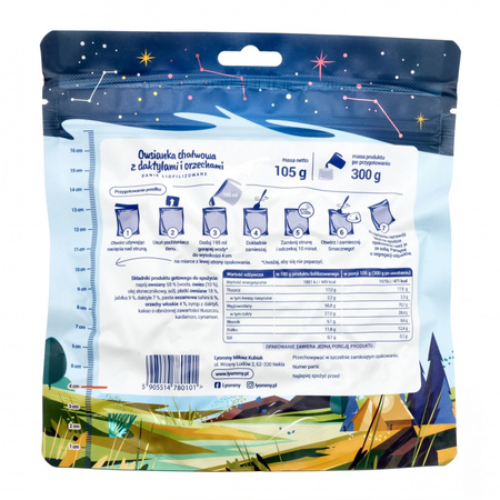 Lyommy - Żywność liofilizowana Owsianka chałwowa z daktylami i orzechami