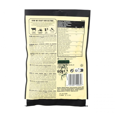 Jack Link's - Wołowina suszona - Biltong klasyczna 60 g