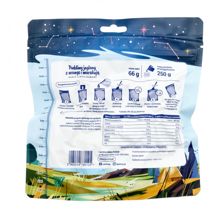 Lyommy - Żywność liofilizowana Pudding jaglany z mango i marakują