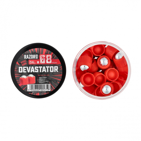 RazorGun - Kule metalowe RGun Steel Core Devastator kal. .68 / 40 szt. do Umarex T4E HDS 68 kal.