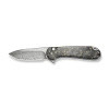 Nóż składany Civivi Button Lock Elementum II Shredded Carbon Fiber/Golden Shred, Damascus (C18062P-10)