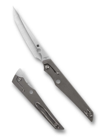 Nóż składany Spyderco Cobol Gray Titanium, Satin M390 by Paul Alexander (C273TIP)