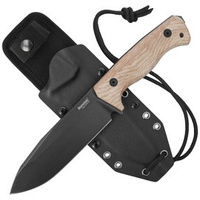 Nóż LionSteel T6B Natural Canvas Micarta, Old Black CPM 3V by Molletta (T6B 3V CVN)